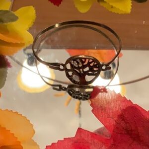 Vintage Brass Tree of Life Bracelet